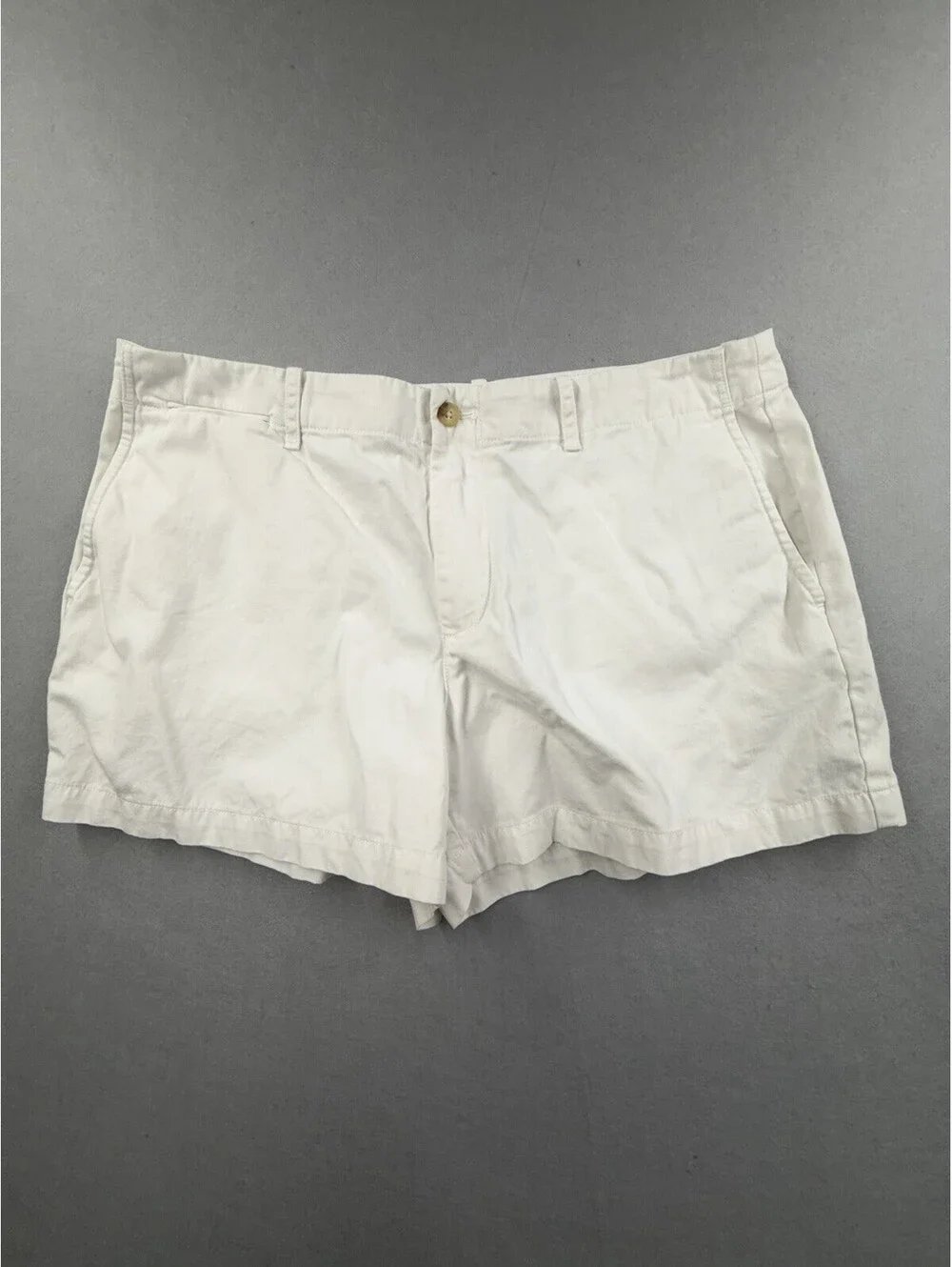 Polo Ralph Lauren White Chino Shorts Women's Size 6 Cotton Twill Preppy Classic